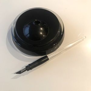 Vintage Esterbrook 1940s inkwell & fountain pen